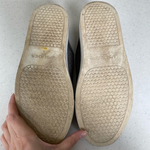 J/SLIDES Gray Leopard Print Heidi Slip On Platform Sneakers - Picture 8 of 9